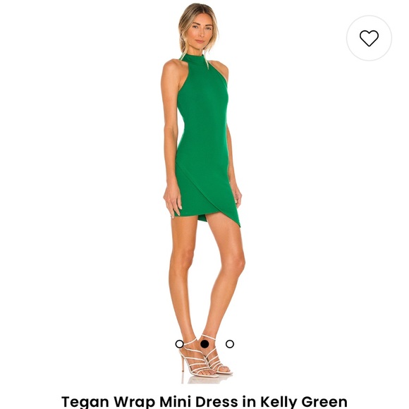 TEGAN wrap mini dress (Kelly green, size medium) superdown REVOLVE - Picture 2 of 3